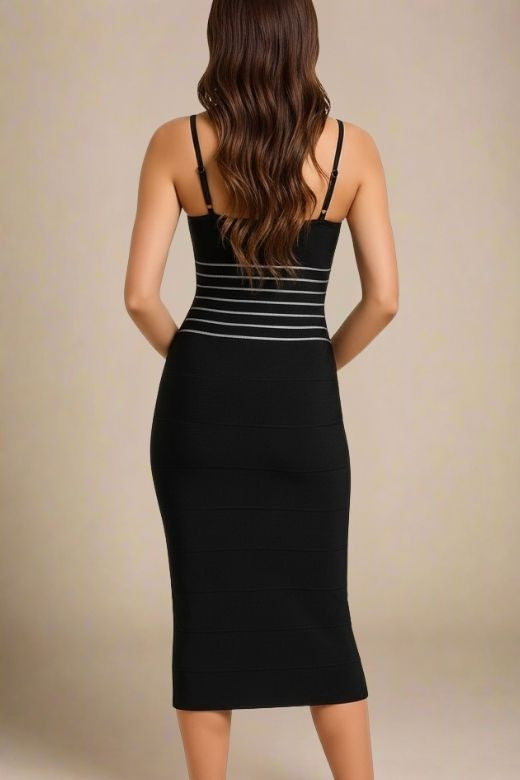 Abigail Bodycon Midi Dress - Classic Black