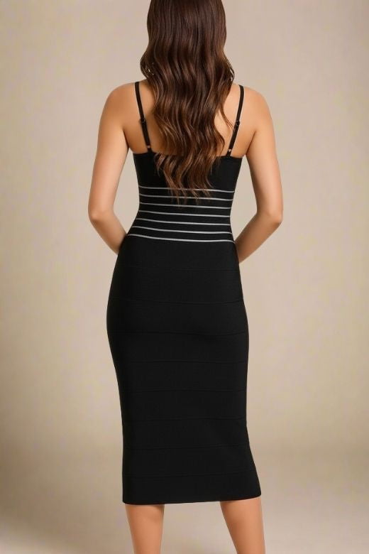 Abigail Bodycon Midi Dress - Classic Black