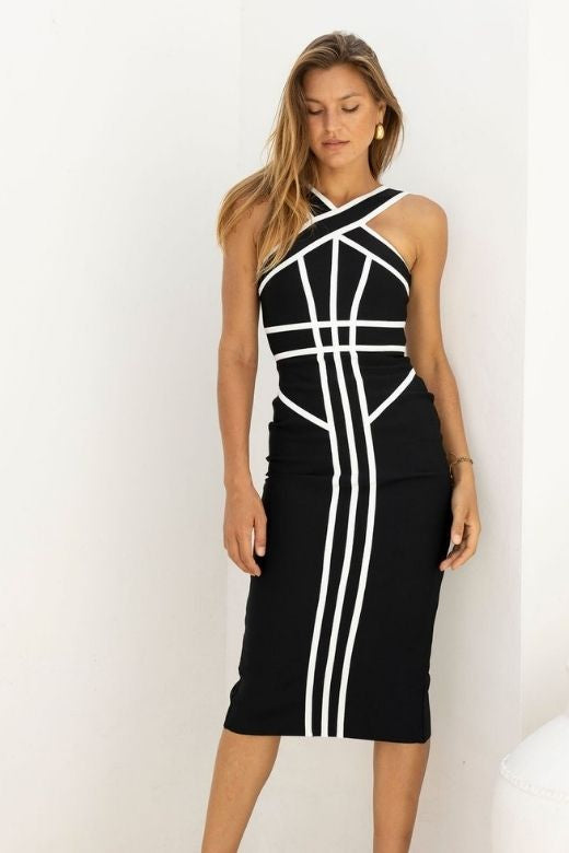 Suki Bandage Midi Dress - Classic Black