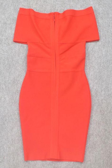 Woman wearing a figure flattering Bea Bandage Dress - Lipstick Red Bodycon Collection