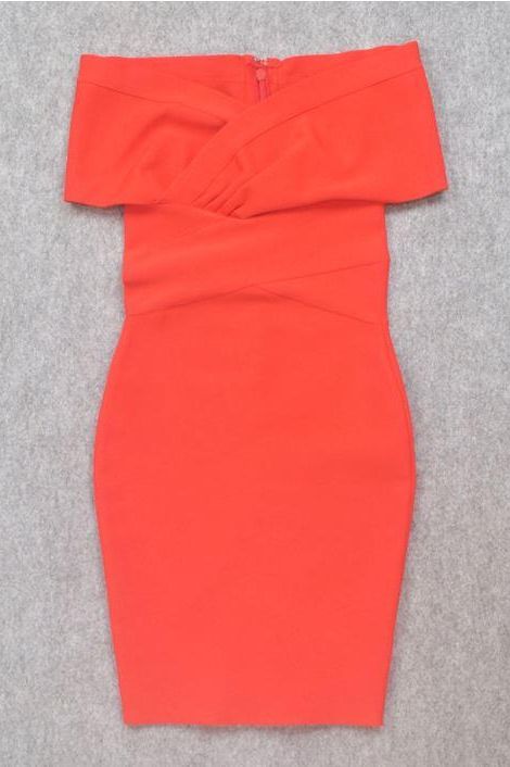 Woman wearing a figure flattering Bea Bandage Dress - Lipstick Red Bodycon Collection