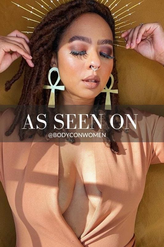 Woman wearing a figure flattering Blaire Long Sleeve Bandage Dress - Tan Brown BODYCON COLLECTION