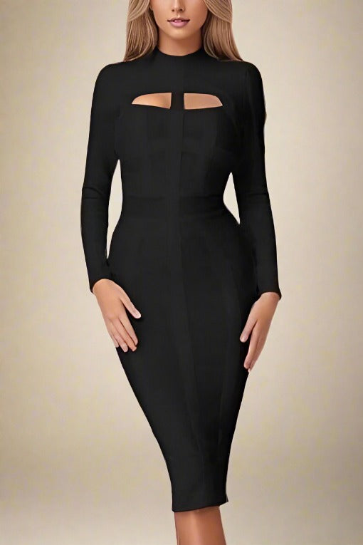 long bandage dress 'The OG' Gold Bandage Maxi Dress