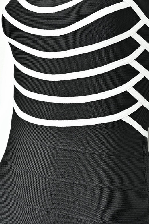 Woman wearing a figure flattering Carter Bandage Maxi Dress - Classic Black BODYCON COLLECTION Pty Ltd