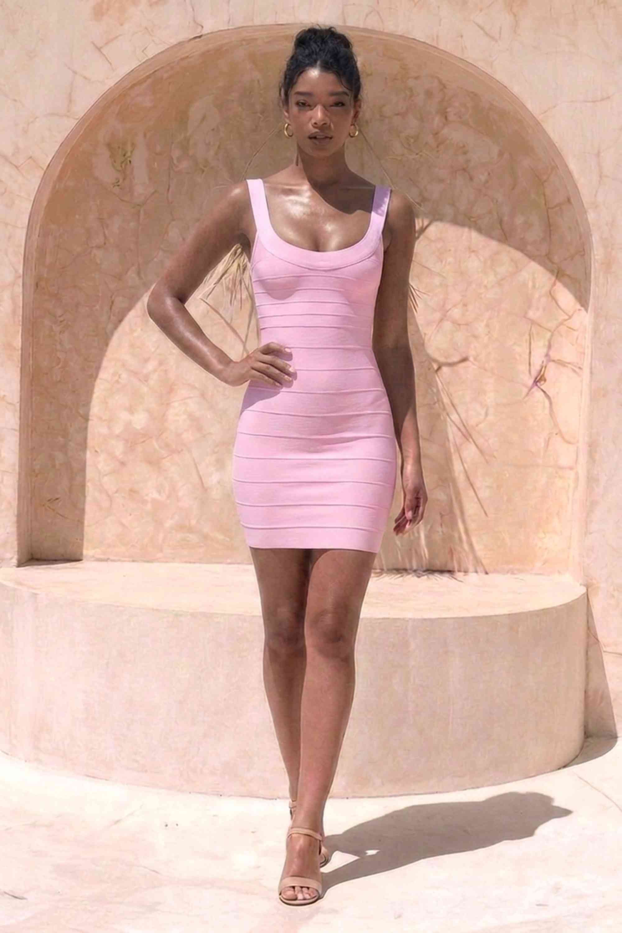 Cindy Light Pink Mini Dress