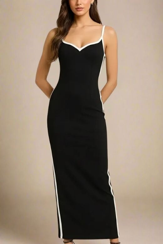 maxi bodycon black dress Harper Black Maxi Dress main image 0