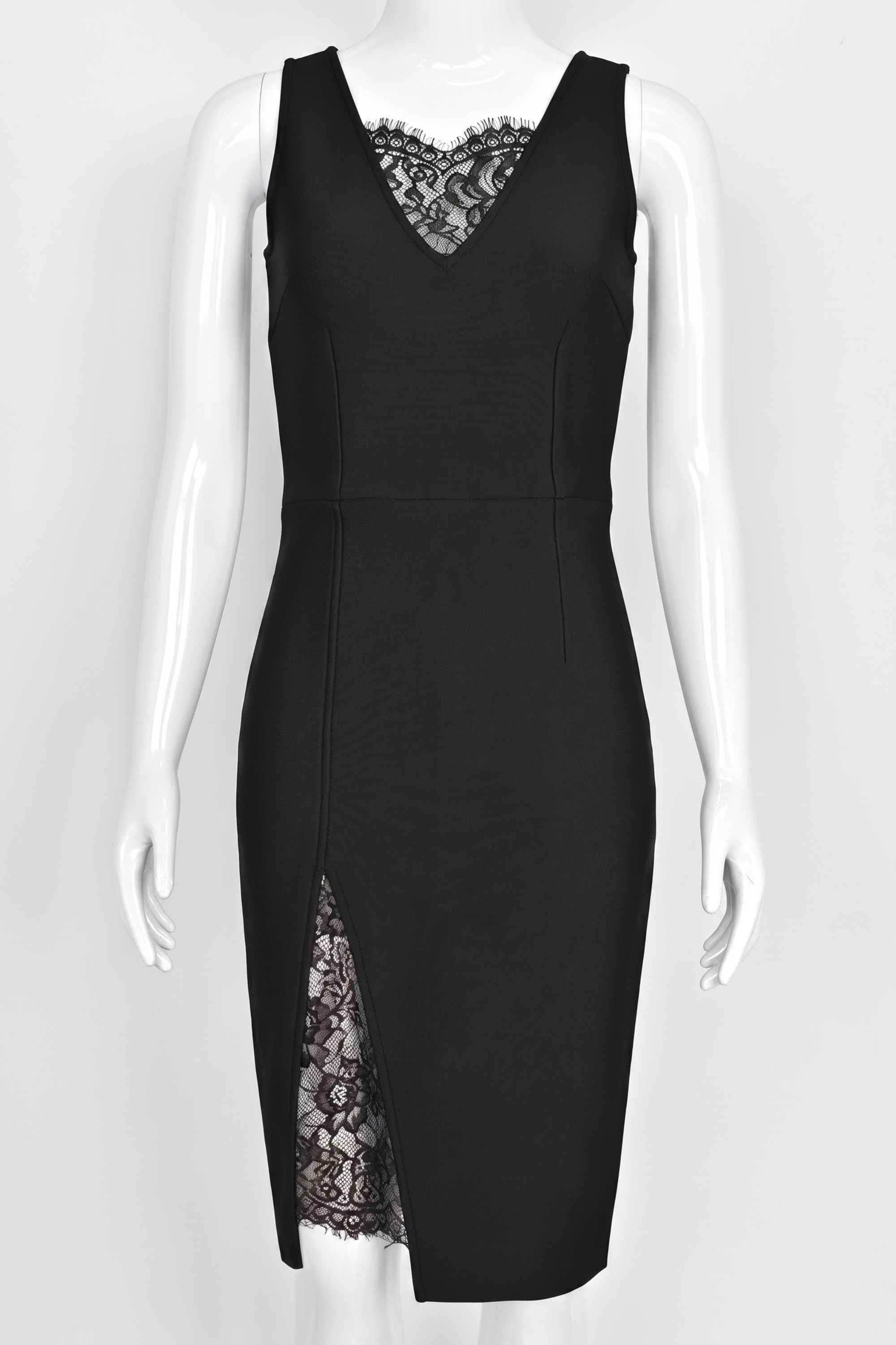 Woman wearing a figure flattering Elsa Bodycon Dress - Classic Black BODYCON COLLECTION Pty Ltd