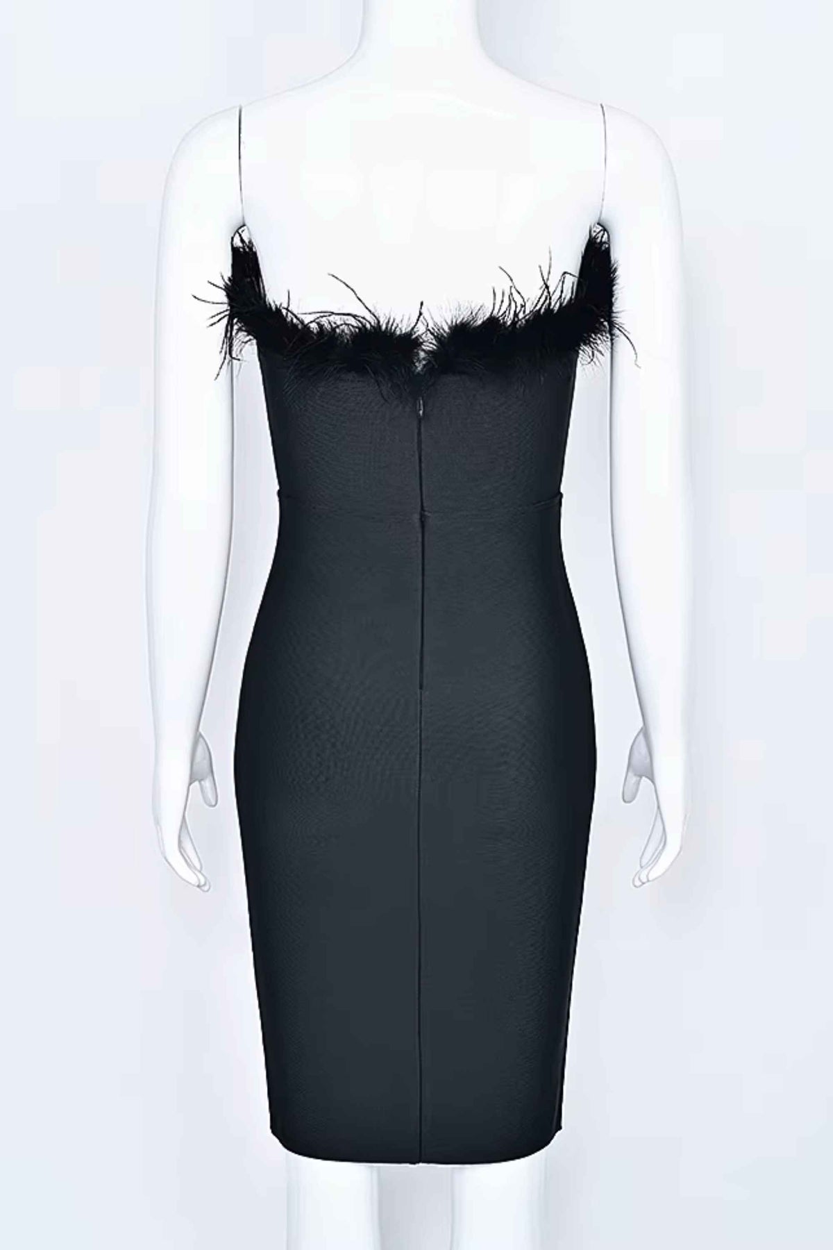 Woman wearing a figure flattering Erin Bandage Dress - Classic Black BODYCON COLLECTION