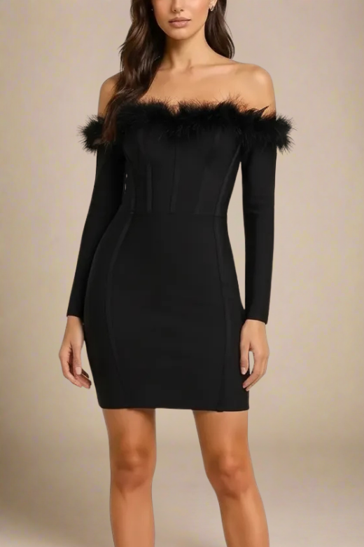 Erin Black Long Sleeve Dress
