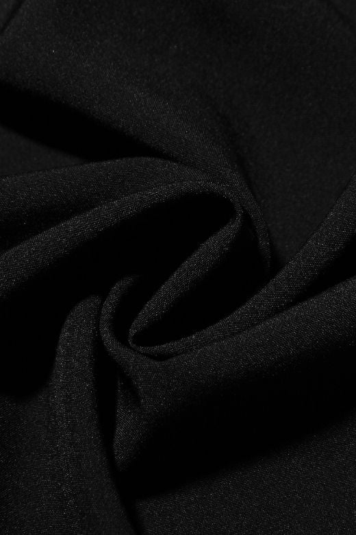 Woman wearing a figure flattering Everly Day Midi Dress - Classic Black BODYCON COLLECTION