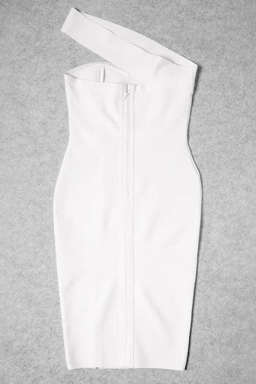 Woman wearing a figure flattering Gianna Bandage Dress - Sun Yellow BODYCON COLLECTION