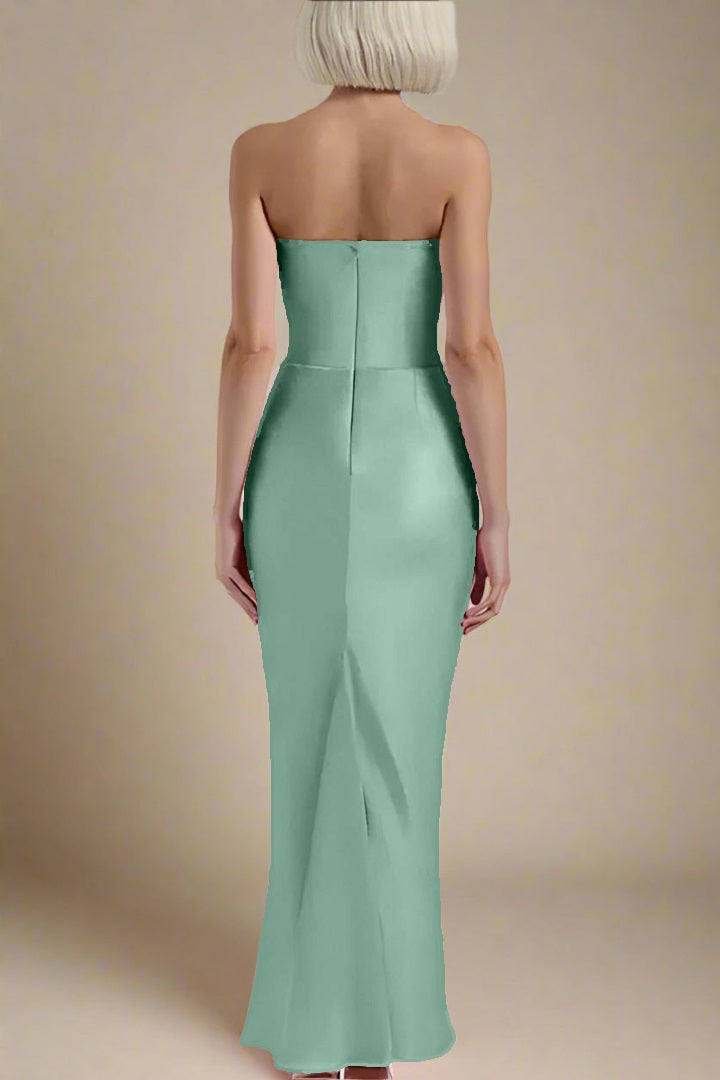 Woman wearing a figure flattering Hope Bodycon Wrap Maxi Dress - Teal Green BODYCON COLLECTION