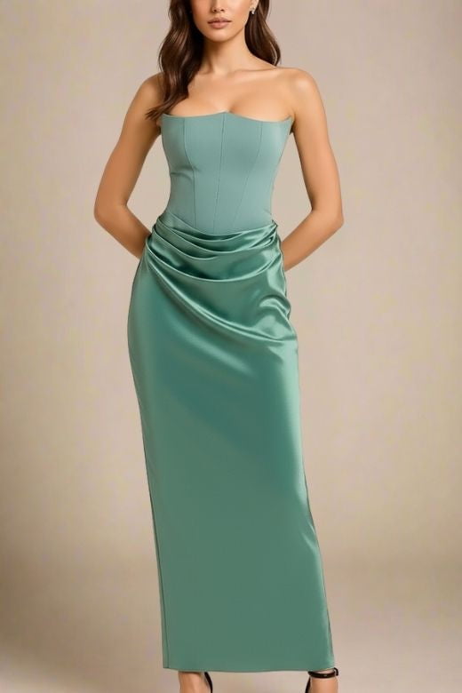 Green Hope Bodycon Wrap Maxi Dress