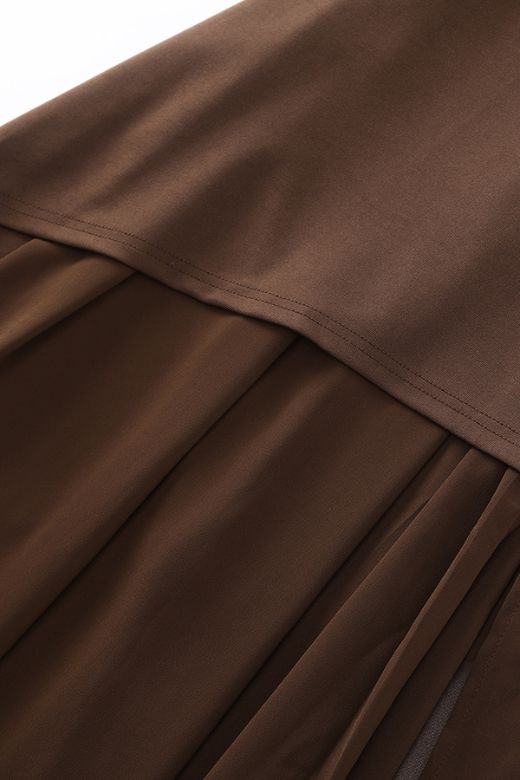 Woman wearing a figure flattering Kellie Bodycon Maxi Dress - Chocolate Brown BODYCON COLLECTION