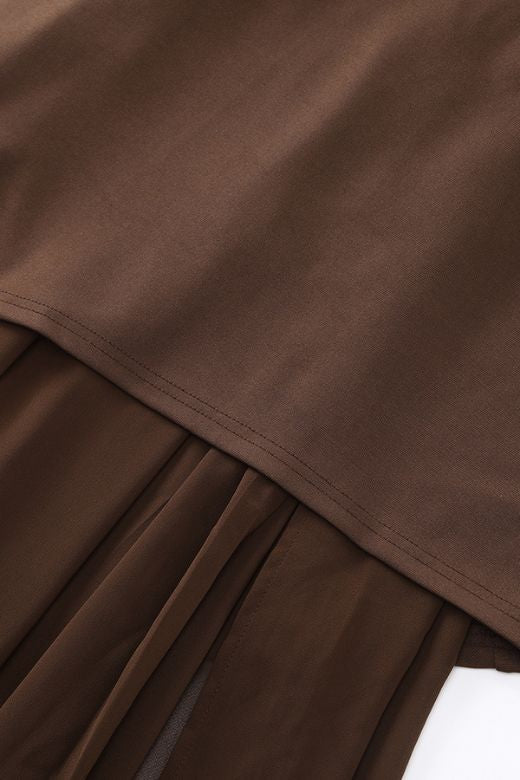 Woman wearing a figure flattering Kellie Bodycon Maxi Dress - Chocolate Brown BODYCON COLLECTION