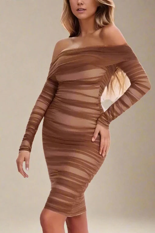 Tan Bodycon Dress