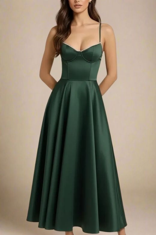 Mavis Emerald Green Midi Dress | Green Tulle Dress Mavis Emerald Green Midi Dress | Green Tulle Dress