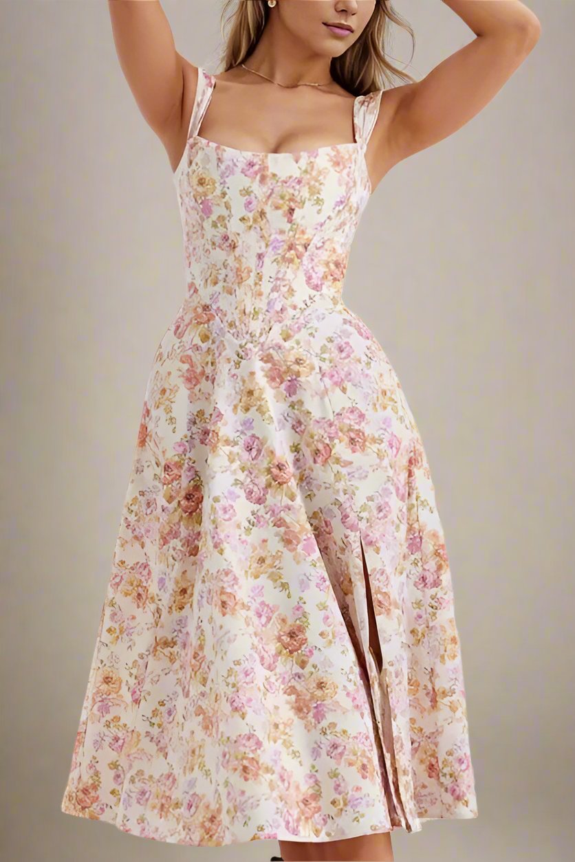 Woman wearing a figure flattering Monique Bodycon Dress - Dusty Pink BODYCON COLLECTION