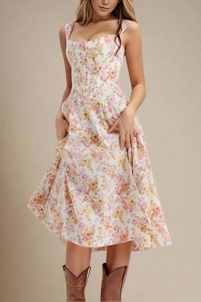 Woman wearing a figure flattering Monique Bodycon Dress - Dusty Pink BODYCON COLLECTION