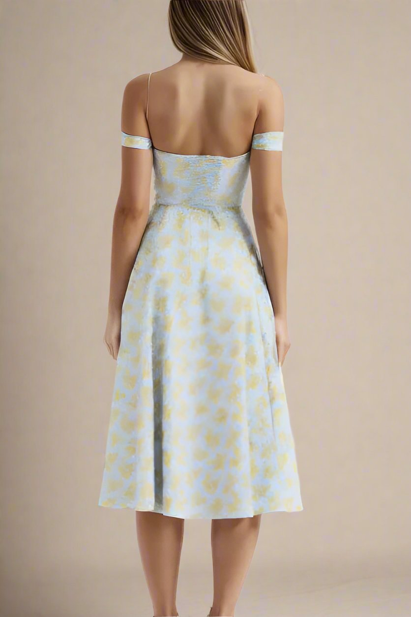 Woman wearing a figure flattering Monique Bodycon Dress - Sky Blue BODYCON COLLECTION