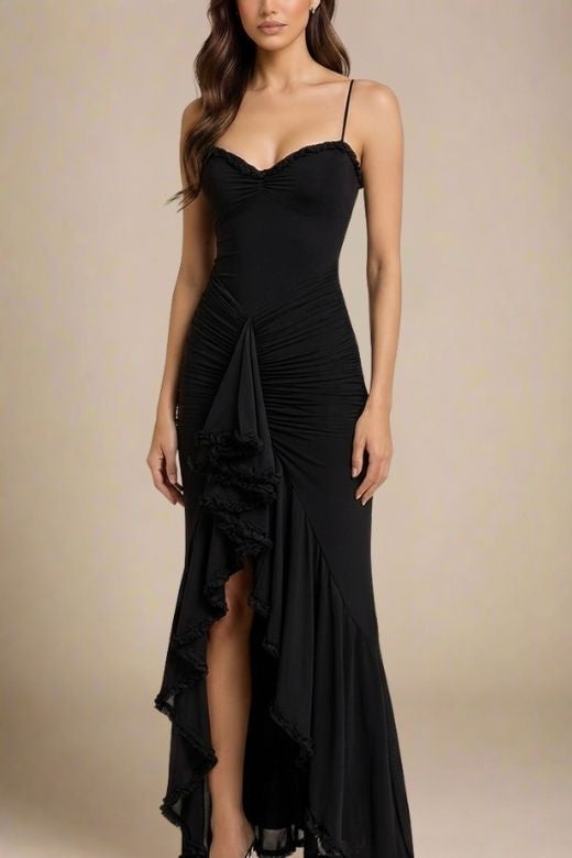 Noah Black Ruffle Dress | Black Party Dress Noah Black Ruffle Dress | Black Party Dress