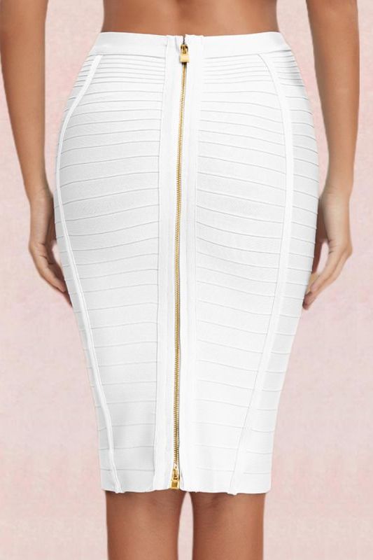 White high hotsell waisted bandage skirt