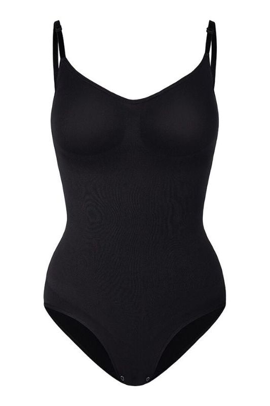 Woman wearing a figure flattering  Sculpting One Piece Bodysuit Shapewear - Panties Bodycon Collection