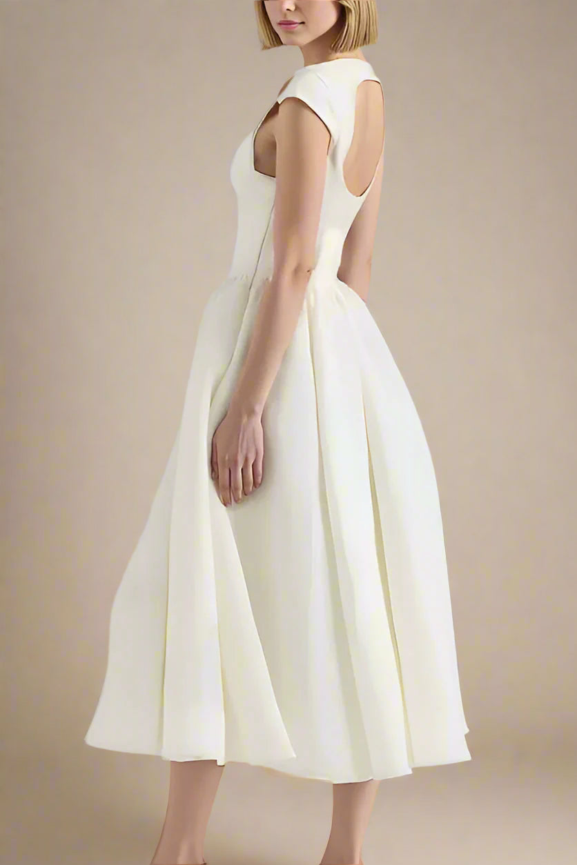 White Pearl Stella Bodycon Midi Dress Womens Dresses