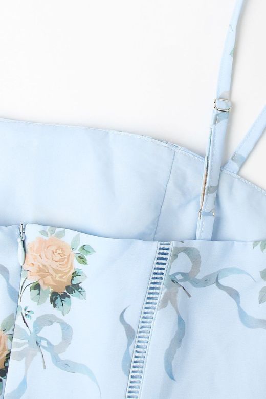 Woman wearing a figure flattering Tasmin Bodycon Midi Dress - Sky Blue BODYCON COLLECTION