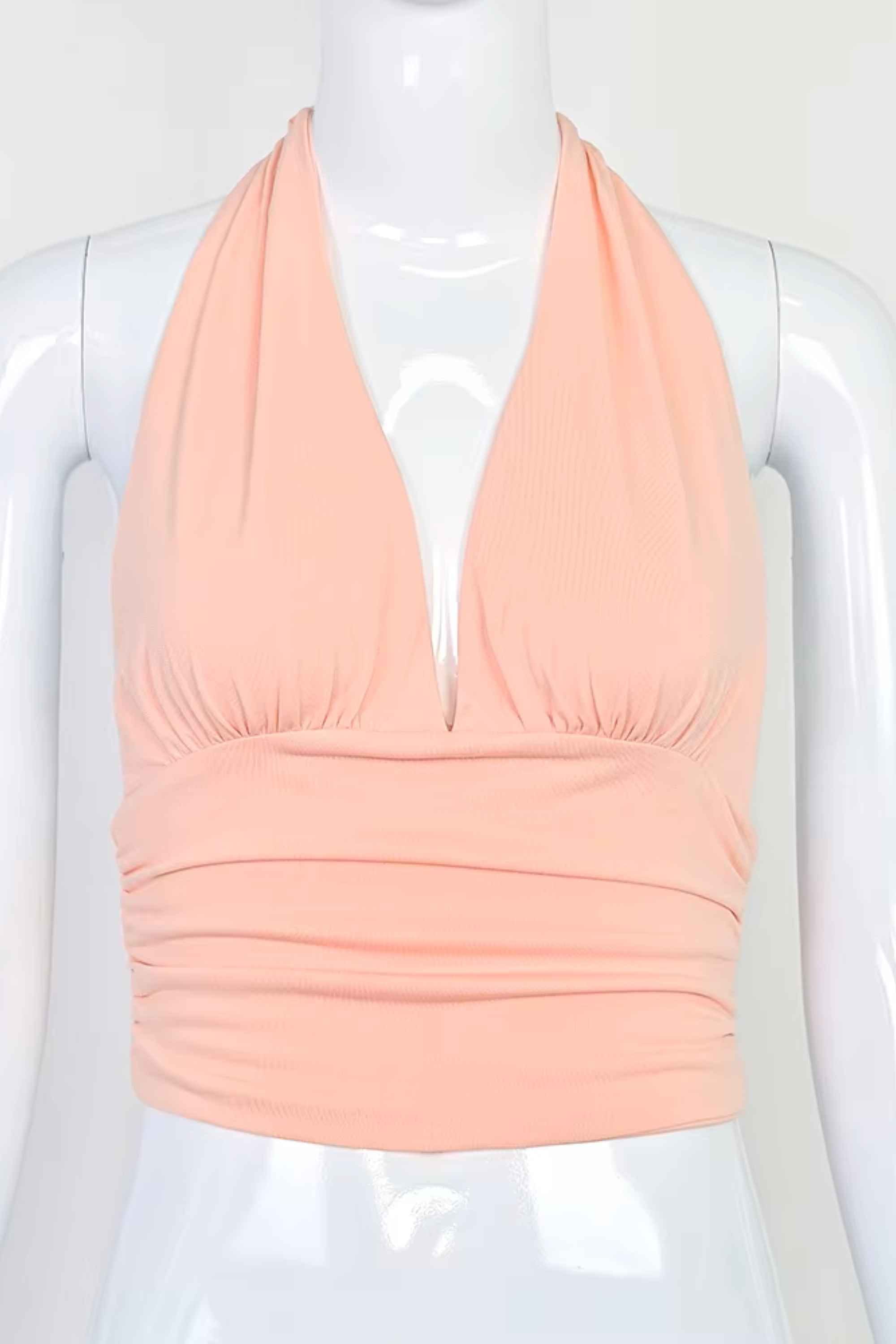 Aby Halter Top - Pink Peach Fuzz