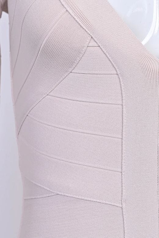 Lisa Long Sleeve Bandage Mini Dress - Cream