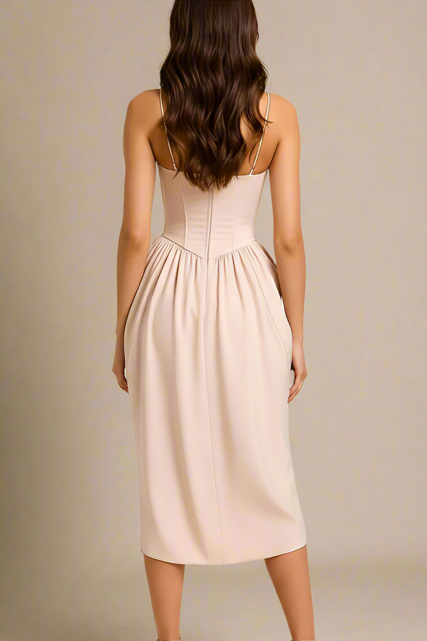 Everly Midi Dress - Peach