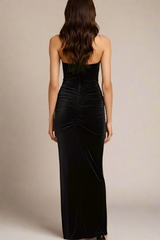 Bella Bodycon Wrap Maxi Dress - Classic Black