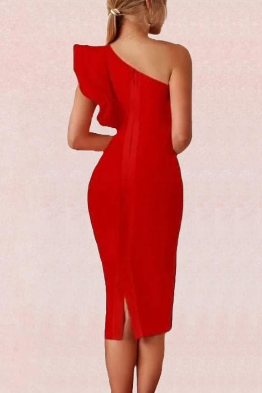 Bodycon Collection Hayley Bodycon Dress - Lipstick Red Womens Dresses and Apparel Online