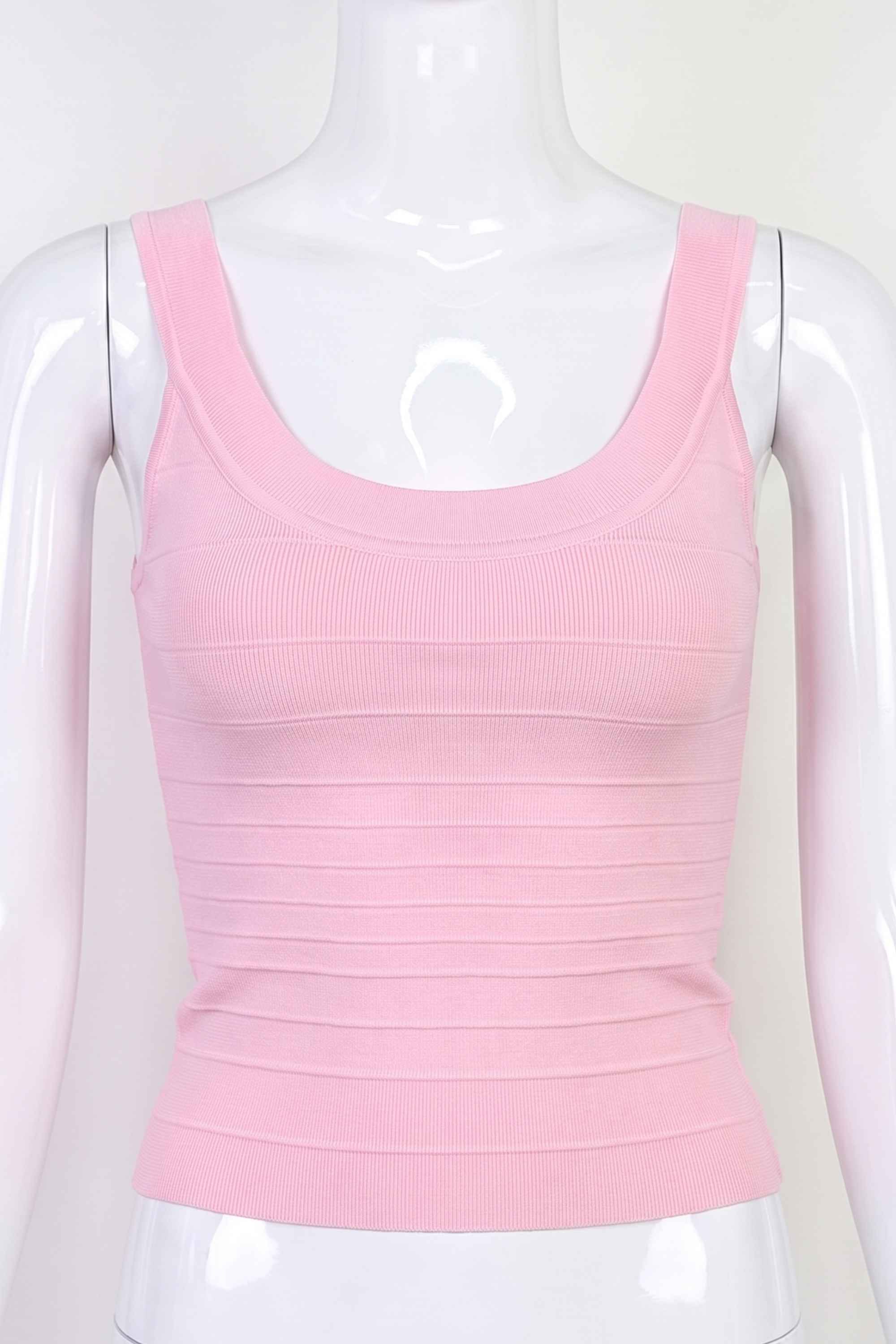 Woman wearing a figure flattering  Cindy Bandage Top - Dusty Pink BODYCON COLLECTION Pty Ltd