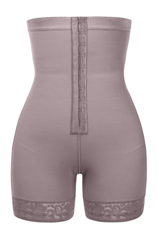 Woman wearing a figure flattering  Corset Shorts Shapewear - Mid Thigh Bodycon Collection