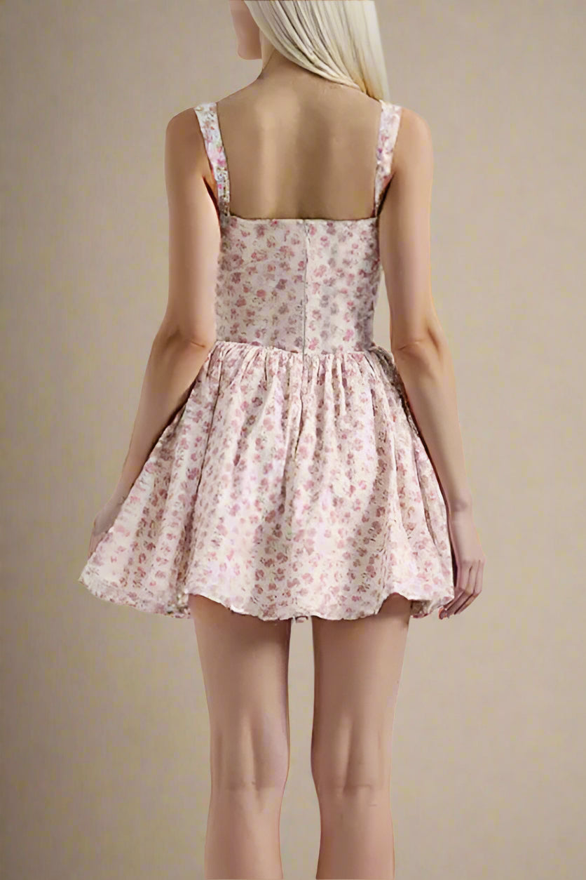 Woman wearing a figure flattering  Estelle Bodycon Mini Dress - Blush Pink BODYCON COLLECTION Pty Ltd