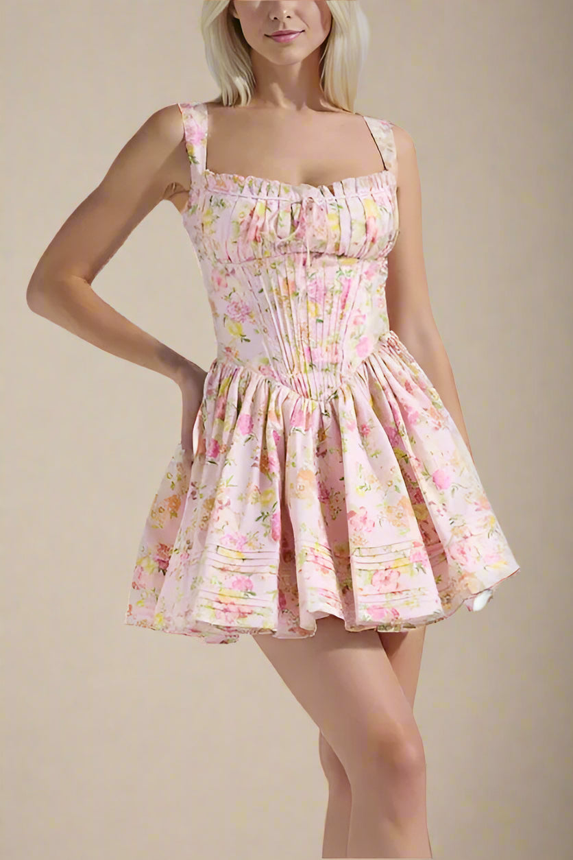 Woman wearing a figure flattering  Estelle Bodycon Mini Dress - Dusty Pink BODYCON COLLECTION Pty Ltd