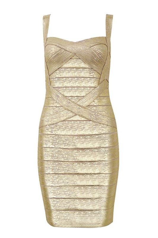 gold bandage dress mini ICON METALLIC BANDAGE BUSTIER MINI DRESS HERV LGER