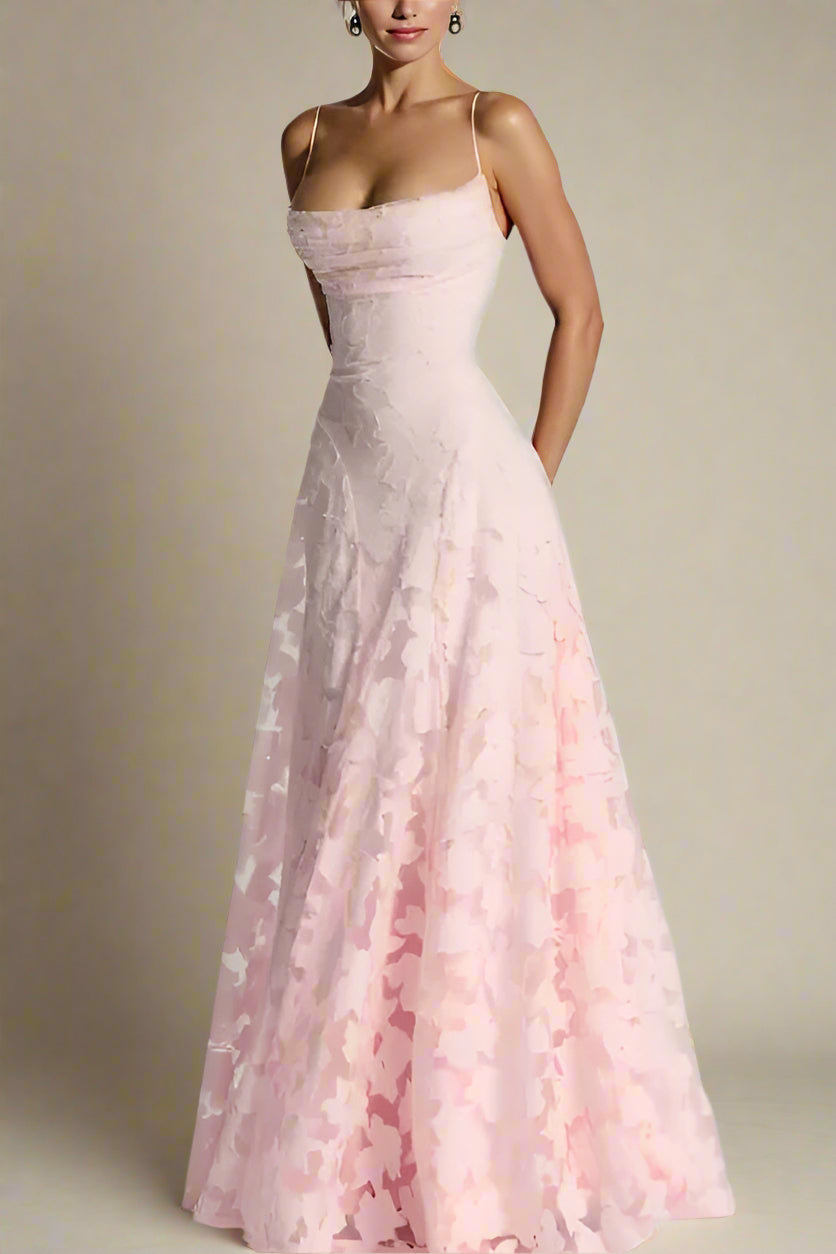 Woman wearing a figure flattering  Ivy Bodycon Maxi Dress - Dusty Pink BODYCON COLLECTION