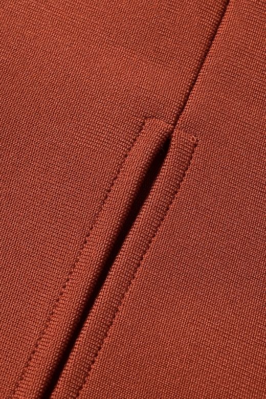 Woman wearing a figure flattering  Jessie Midi Pencil Skirt - Tan Brown BODYCON COLLECTION Pty Ltd