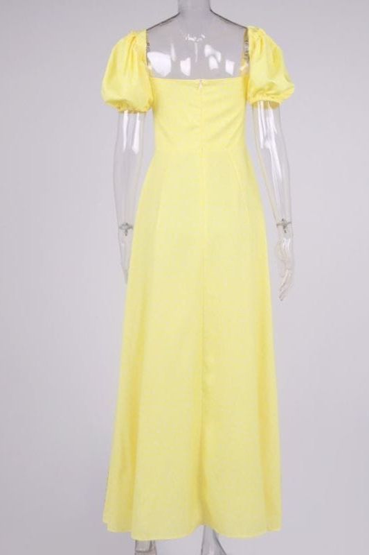 Woman wearing a figure flattering  Kaia Bodycon Day Midi Dress - Sun Yellow BODYCON COLLECTION