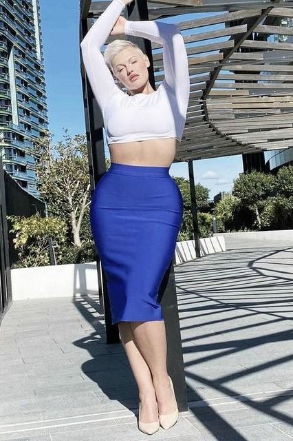 Blue Plaid Pencil Skirt Midi Office Skirt Formal High Waist Skirt With  Buttons Wool & Silk Tight Skirt Smart Skirt Work Outfit -  Canada