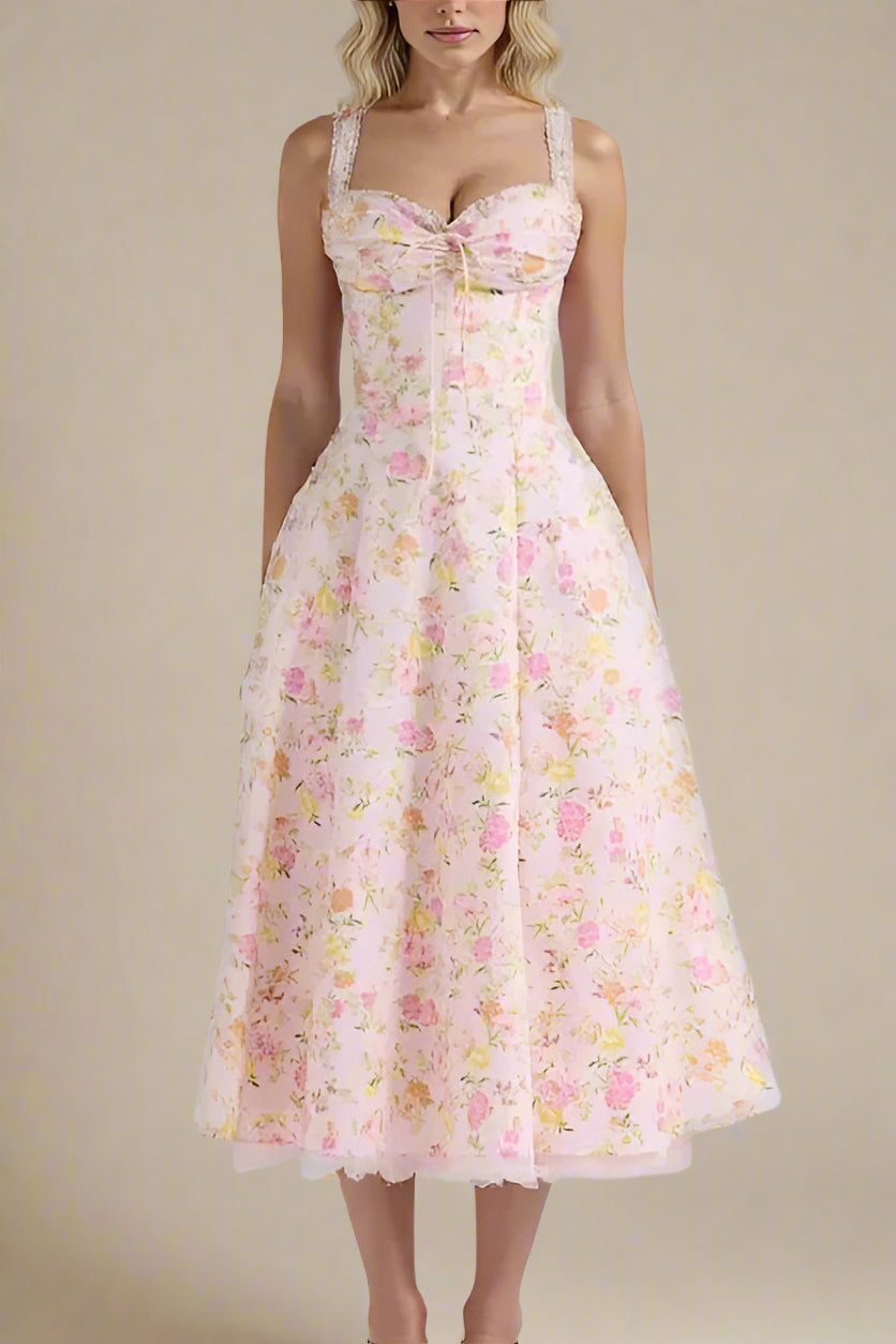 Woman wearing a figure flattering  Pixie Bodycon Midi Dress - Dusty Pink BODYCON COLLECTION Pty Ltd