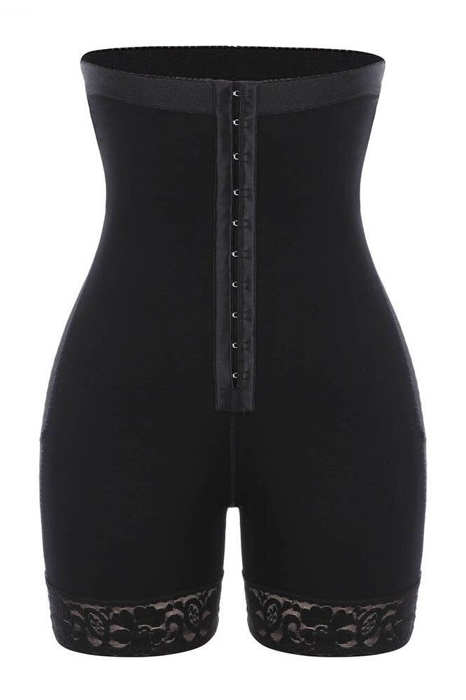 Woman wearing a figure flattering  Sculpting Corset Bodysuit Shapewear - Mid Thigh Bodycon Collection