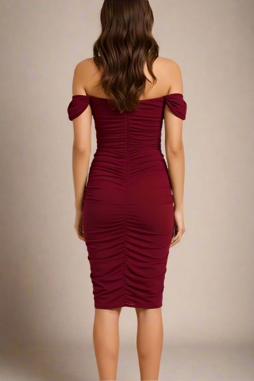 Red Wine Wrap Zia Bodycon Dress | Womens Bodycon Dresses